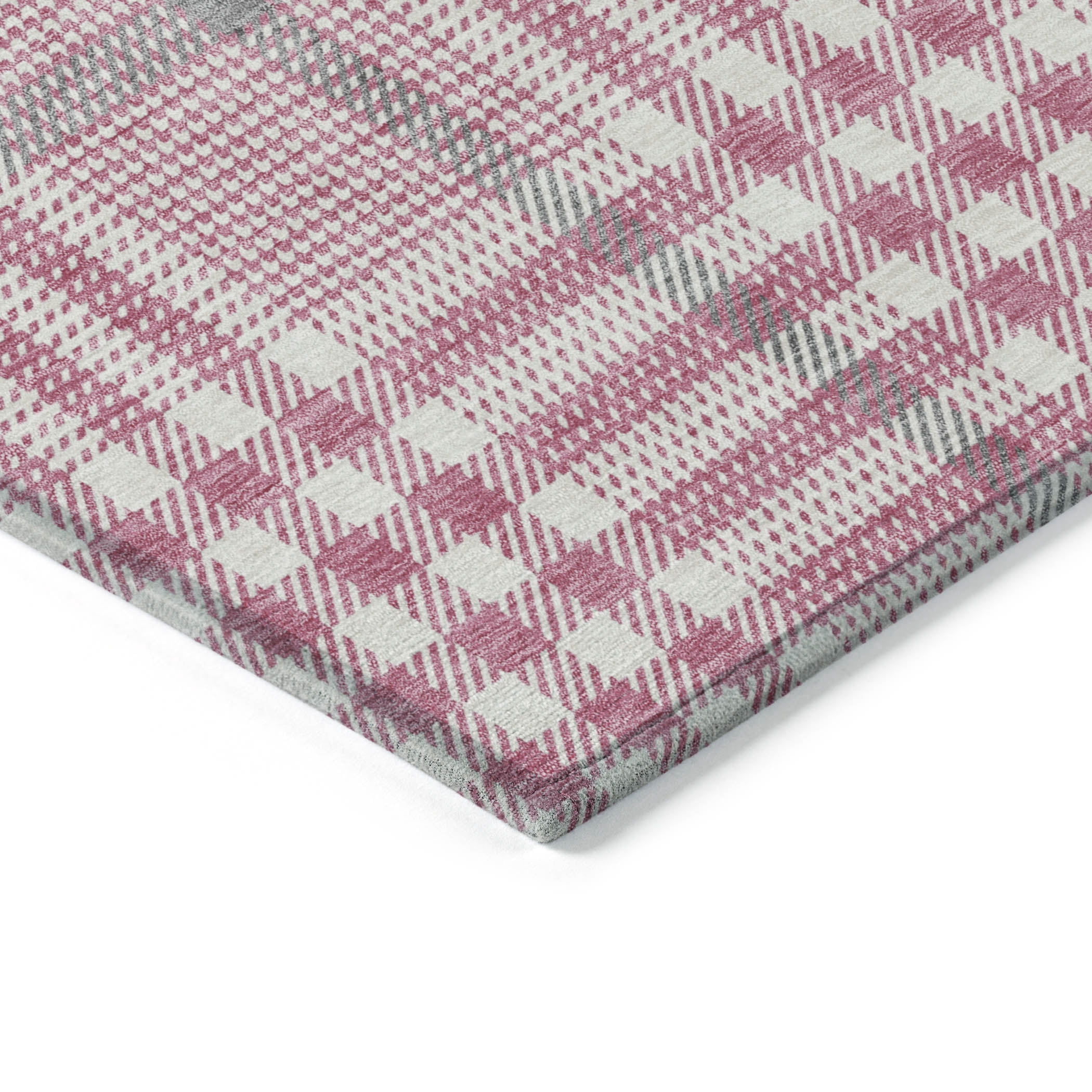 Addison Rugs Chantille Indoor/Outdoor Transitional Geometric, Abstract Blush Washable Rectangle Rug, 3' x 5'