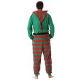 thumbnail image 4 of #followme Mens Adult Bodysuit Holiday Microfleece Jumpsuit One-Piece Pajamas (Elf, Medium), 4 of 4