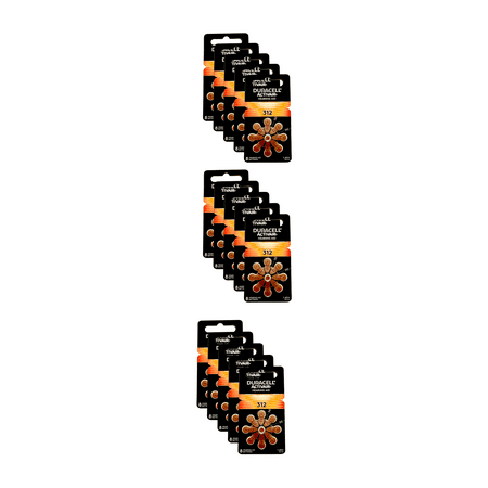 Duracell Activair Hearing Aid Batteries, Total of 120 Batteries.