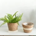 thumbnail image 2 of maceta tejida, cesta para flores naturales, cesta para plantas, cesta tejida natural, 2 of 5