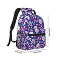 thumbnail image 2 of Yiaed mushroom rainbow Skull cartoon Print School Backpack College Backpack Daypacks for Students High School Spacious and Durable Daypack for Work and Travel-One Size, 2 of 6