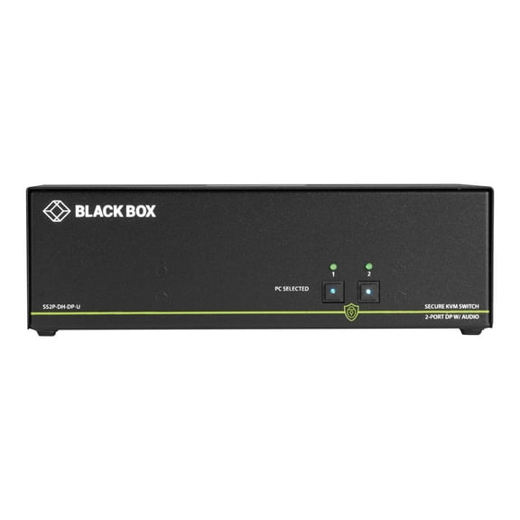 Black Box NIAP 3.0 Secure 2-Port Dual-Head DisplayPort KVM Switch