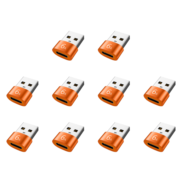 Adaptador 6A Tipo-C a USB3.0 OTG Convertidor para (1pc) PC Naranja