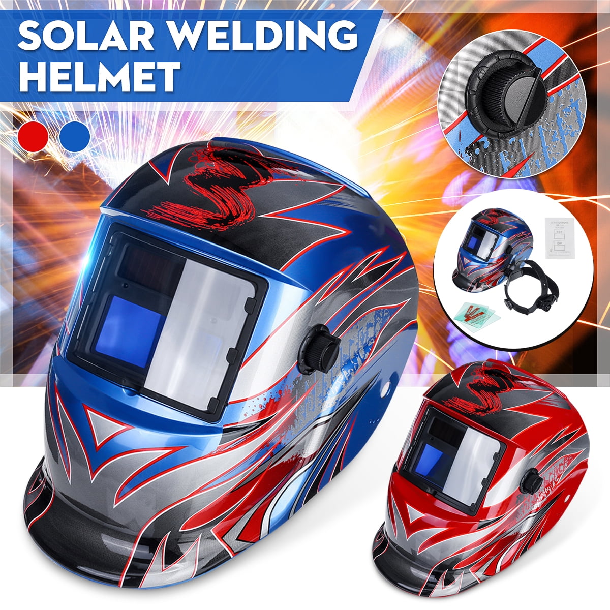Solar Auto Darkening Welding Helmet Lens Arc Tig Mig  Grinding Welde 
