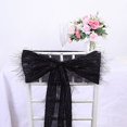 thumbnail image 4 of BalsaCircle 5 Black Polyester Metallic Fringe Chair Sashes Wedding Party Events Reception Home Decorations Supplies, 4 of 8