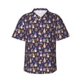 thumbnail image 2 of Picia Gnomes And Houses Gentle Cotton Regular Fit Short Sleeve Casual Hawaiian Shirt for Men-Large, 2 of 8