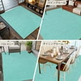 thumbnail image 6 of Turquoise 5x7 Area Rugs, Farmhouse Burlap Solid Teal Color Modern Linen Texture Non-Skid Rubber Backing Large Rectangle Rugs - Living Room Bedroom Home Office, Indoor Floor Mat Carpets Washable Rug, 6 of 9