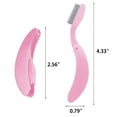 thumbnail image 2 of Folding Eyelash Comb Eyelash Separator Curler Portable Stainless Steel Teeth Eyebrow Comb Cosmetic Tool, 2 of 6