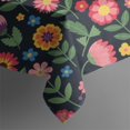 thumbnail image 5 of Pioneer Flower Floral Print Pattern Square Tablecloth, Waterproof Wipeable Spillproof Washable Table Cover for Home Kitchen Party Decor, 52"x52", 5 of 6