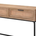thumbnail image 3 of Console avec Tiroirs avant en Rotin Tissé, Marron, 3 of 5