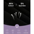 thumbnail image 4 of INNERSY Culottes pour Grandes Filles en Coton, Culottes Couvrantes, Culottes de Couleur Contrastante pour Ados, Lot de 6 (14-16 Ans, Noir avec Bande de Couleur), 4 of 6