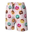 thumbnail image 5 of Kdxio Colorful Donuts Pattern Mens Casual Shorts - Drawstring Summer Beach Sports Shorts for Men, 5 of 9