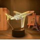 thumbnail image 1 of XYC Night Light 16 Color Acrylic 3D Illusion Baby Light Airplane for Kids Child Boy Bedroom Colorful Bedside Table Lamp Plane Gift 7F, 1 of 5