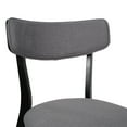 thumbnail image 5 of GDF Studio Crystal Mid Century Modern Fabric Upholstered Dining Chairs, Set of 2, Dark Gray and Matte Black, 5 of 8