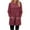 Wine, variant on Diufon Knit Sweaters for Women Solid Color Casual Tunics Round Neck Long Sleeve Tops with Pockets