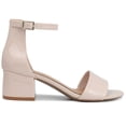 thumbnail image 3 of Sugar Women's Low-Chunk Low Heel Dress Shoe Ladies Ankle Strap Pump Sandal-Noelle Low-Chunk Low Heel-Nude Patent-7, 3 of 5