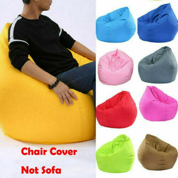 Home Chair Beanless Bean Bag Fillable Sofa Seat Game Room Lounger Couch Travel