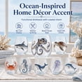 thumbnail image 2 of Fountwell Artisanal Blue Ringed Octopus Glass 12oz 2D Ocean Animal Drinkware Novelty Cocktail Glass Gift, 2 of 7