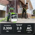 thumbnail image 3 of Greenworks Laveuse à Pression Électrique Sans Balais 2300 PSI 2,3 GPM Max/ 1,2 GPM, 3 of 10