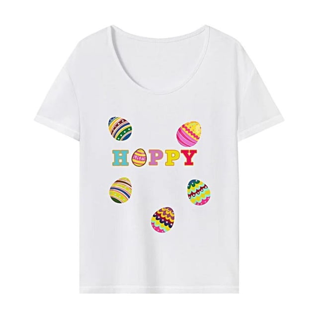 Camiseta para mujer con cuello redondo, camiseta de manga corta sencilla y moderna para viaje y acampada L