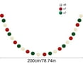 thumbnail image 3 of 6.6ft Felt Ball Garland Set, Red, White & Green Christmas Holiday Decorations, Wool Felt Pom Pom String for Tree, Wreath, and Festive Party Decor, 3 of 6