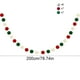 thumbnail image 3 of Corona de bolas de fieltro de lana hecha a mano | Guirnalda navideña de 2 m con 30 bolas rojas, blancas y verdes | Decoración navideña para chimenea, árbol y escalera, 3 of 5