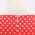thumbnail image 6 of IBTOM CASTLE Women Polka Dots Vintage Dress 1950s Retro Rockabilly Swing Dress Ladies Cocktail Tea Party Summer Casual Dresses L Red, 6 of 8