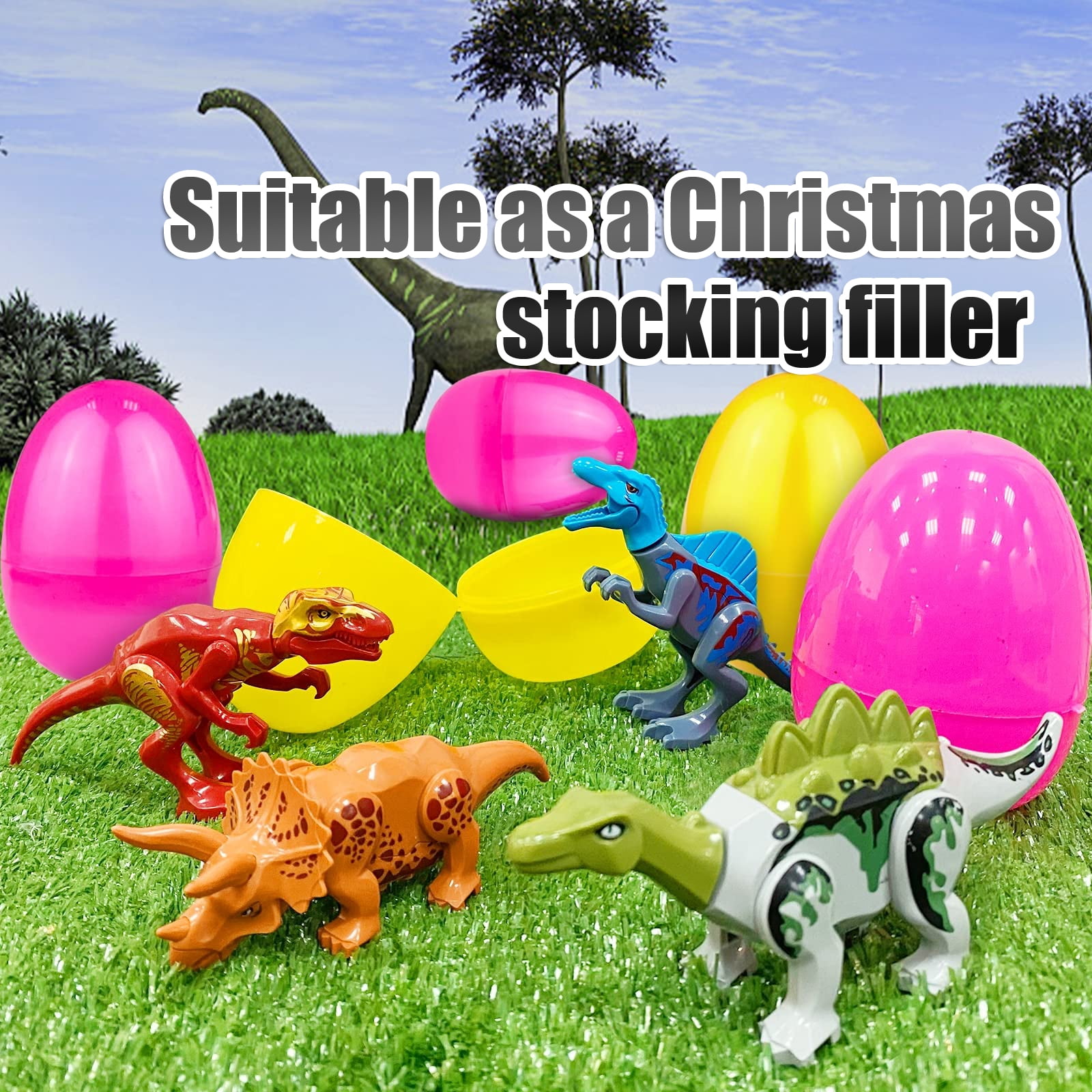 TOYANDONA 20pcs Children's Stamp Toy Christmas Stamps Toy Easter Egg  Stuffers Christmas Goody Bag Filler Kids Dinosaur Stampers for Kids Holiday