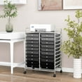 thumbnail image 4 of Costway 20 Drawers Rolling Storage Cart Art Craft Organizer on Wheels Multipurpose Grey, 4 of 10