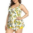 thumbnail image 6 of Feimerou Women Plus Size Tankini Bathing Suits Modest Two Piece High Waisted Tummy Control Swimsuits Flowy Swim Top with Boyshorts, 6 of 7