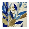 thumbnail image 4 of Acheng Gold Leaves Flowers Blue Letter Square Tablecloth 100% Polyester Fiber 46*46, 4 of 8