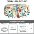 thumbnail image 5 of Watercolor Blue Floral Tablecloth 60 Inch Round Spring Summer Flower Table Cloth Washable Polyester Table Cove for Picnic Camping Holiday Dining Room Kitchen Decor Indoor Outdoor Party Decoration, 5 of 6