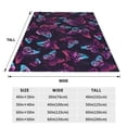 thumbnail image 3 of Sikiie Purple Butterfly Ultra-Soft Micro flannel Blanket Luxury All Seasons Warm Blanket for Bedding Sofa and Travel (4 sizes)-60"x50", 3 of 7