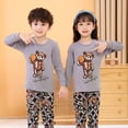 thumbnail image 1 of Conjunto de pijama de algodón para niños y niñas, ropa de dormir de manga larga, para otoño, 2, 4, 6, 8 y 10 años, 1 of 4