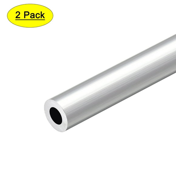 Unique Bargains 6063 Aluminum Round Tube 19mm OD 11mm Inner Dia 300mm Length Seamless Aluminum Straight Tubing 2 Pcs