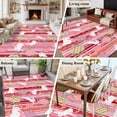 thumbnail image 5 of 6x9 Area Rugs for Living Room, Easter Bunny Non Slip Area Rugs for Kitchen Bedroom Entryway, Colorful Eggs Spring Leaves Farm Pink Stripes Washable Carpet Runner Rug Floor Mats for Bedroom, 5 of 8