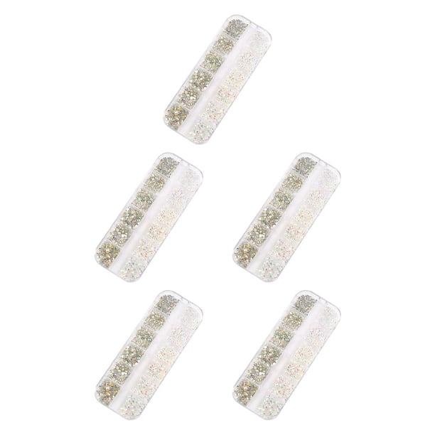 Seitruly 1 bolsa de cristal de cristal en forma especial, pequeños y llamativos diamantes de imitación personalizados para uñas, diferentes estilos, tipo 4 5piezas Seitruly CBP253455