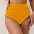 thumbnail image 2 of Godom Women Ruched Swim Bottoms High Waisted Bikini Bottoms Full Coverage Bathing Suit Briefs S-XXL, 2 of 5