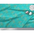 thumbnail image 2 of Soimoi Green Cotton Poplin Fabric Leaves & Flower Geometric Print Fabric by Yard 56 Inch Wide, 2 of 3