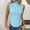 Light Blue, variant on Oplxuo Summer Turtleneck Tank Tops for Women Dressy Casual Slim Fitted Sleeveless Blouse Basic Solid Knitted Tee Shirts