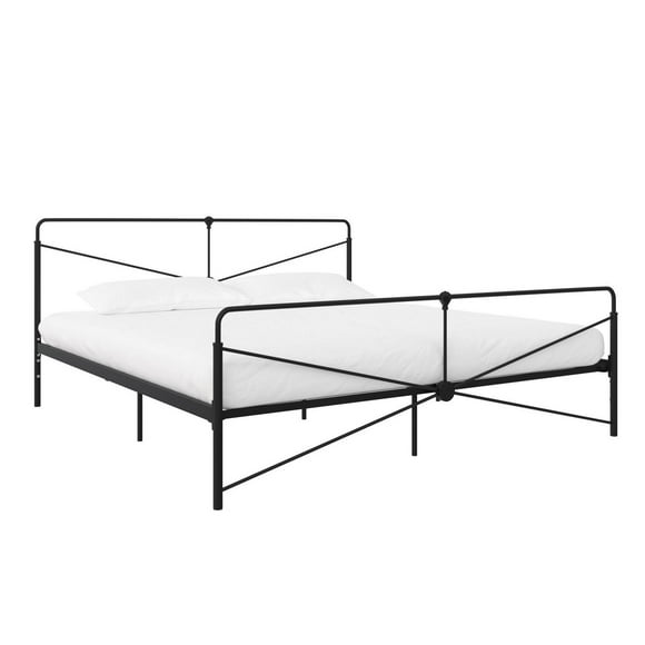 Leopold Metal Bed, Black, King size