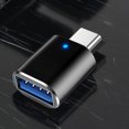 thumbnail image 2 of [Negro] [Bolsa] Nuevo USB3.0 Con Tipo C A USB Adaptador OTG para Mini Adaptador Aleación Aluminio Mouse Teclado U Disco Lector Fuente Alimentación Datos (Negro), 2 of 5