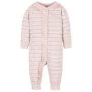 Gerber Modern Moments Baby Girl Stripe Coverall w/ Mitten Cuff
