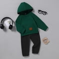 thumbnail image 4 of SANMIO Toddler Boy Clothes Boys Fall Winter Outfit Long Sleeve Solid Hoodie Sweatshirts+Sweatpant 2Pcs Baby Clothing Set 1-6T, 4 of 5