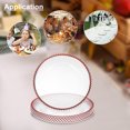 thumbnail image 4 of Uxcell 6pcs Clear Charger Plates Bulk, 13" Plastic Round Charger Plates with Bead Trim Dinner Dessert Plate for Wedding Party Event Table Setting Decoration, Red, 4 of 6