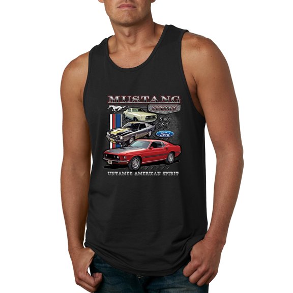 Wild Bobby Ford Mustang Untamed Spirit Mens Cars and Trucks Men Tank Top