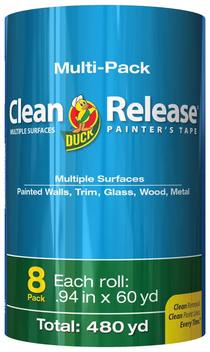 Duck Brand Clean Release 94 in. x 60 yd. Painter's Tape, Blue, 8 Pack