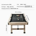 thumbnail image 6 of KFFKFF Pool Table, 7-foot Billiards Table, Legs with Adjustable Stability, Set Comes with Balls, Cue Sticks, Chalks, and Brush, Wooden Hue with Dark Fabric, 6 of 9