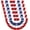 1.5x3.0 Feet,6 Pack, variant on 3 Pack 3x6 Ft American Pleated Fan Flag, USA Patriotic Flag Bunting Half Fan Banner for Outside Red White and Blue Decor Memorial Day Independence Day 4th of july Decorations