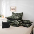 thumbnail image 6 of Manfei Spooky Spider Twin Bedding Sets 7-Piece,Rustic Flower Leaves Bedding Comforter Set,Green Black Sheet Sets For Boys Teens,Microfiber Bedroom Decor Reversible, 6 of 8